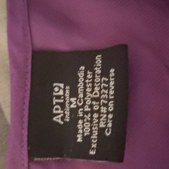 APT9 Lingerie Purple W/ Black Lace Trim Size Medium - Picture 9 of 15